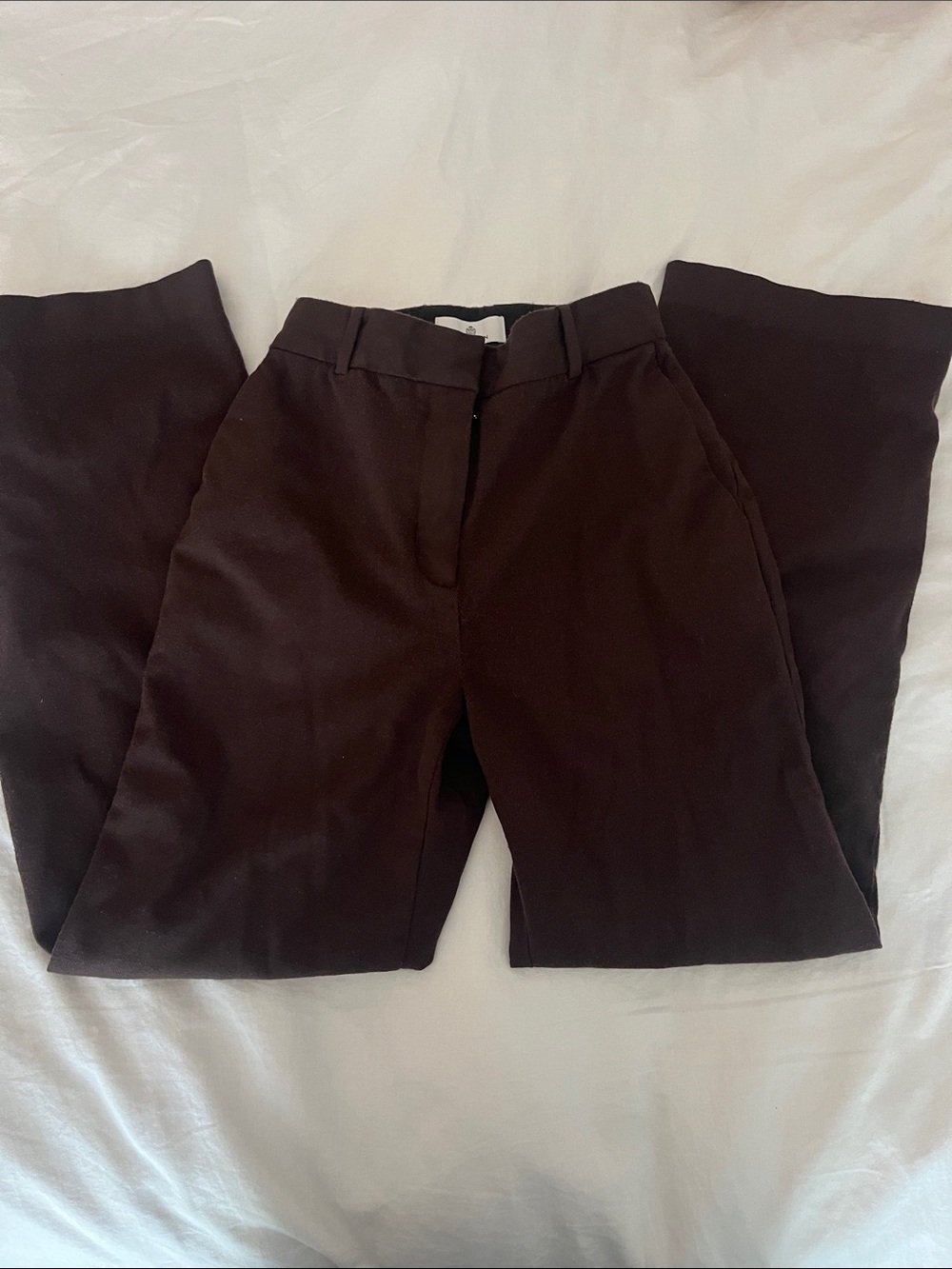 Babaton Dark Brown Tailored High-Rise Trousers